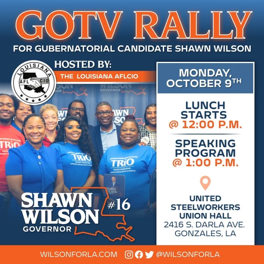 Shawn Wilson GOTV Rally Flier